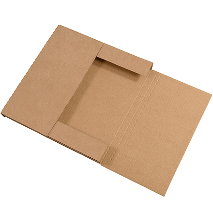 12 <span class='fraction'>1/2</span> x 12 <span class='fraction'>1/2</span> x 1" Kraft Easy-Fold Mailers